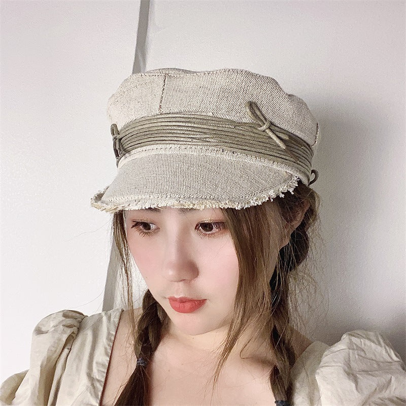 Cotton and linen cap