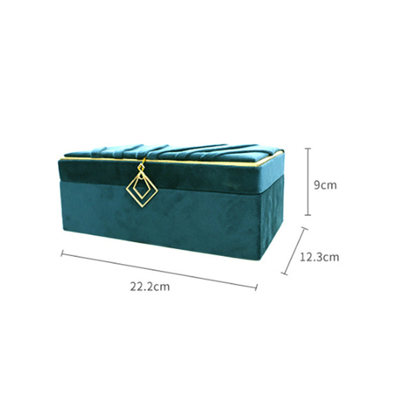 Boîte de rangement de bijoux Boîte de rangement en flanelle Boîte de rangement de bureau pour bijoux