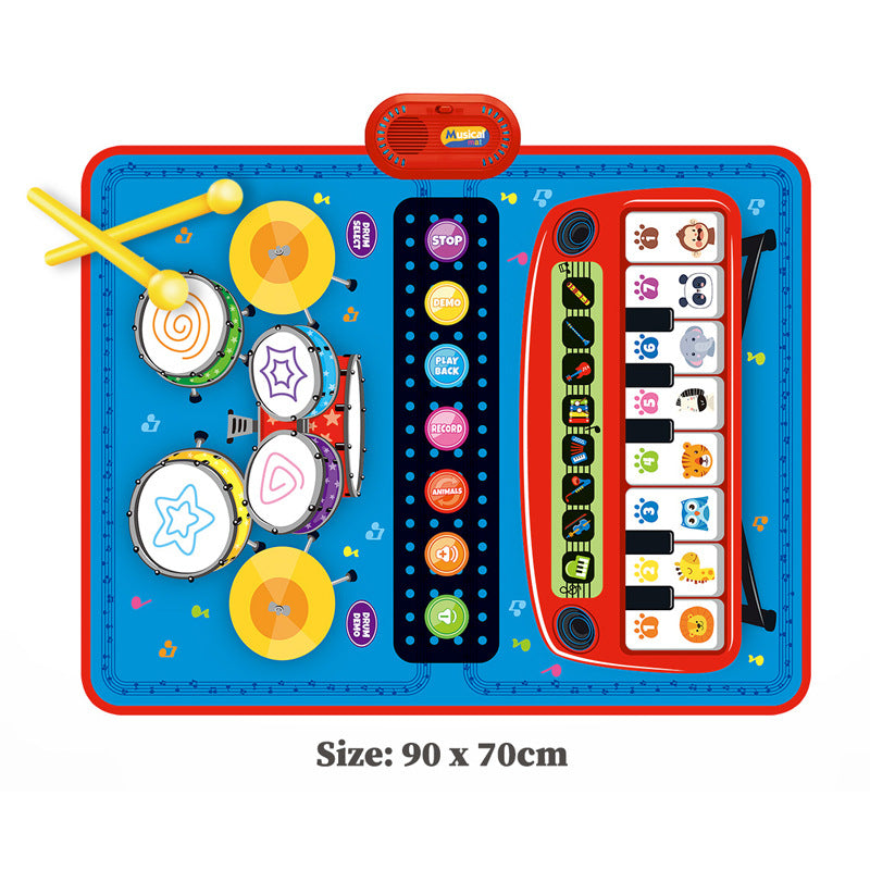 Children's Two-in-one Multifunctional Drum Kit Interactive Toy