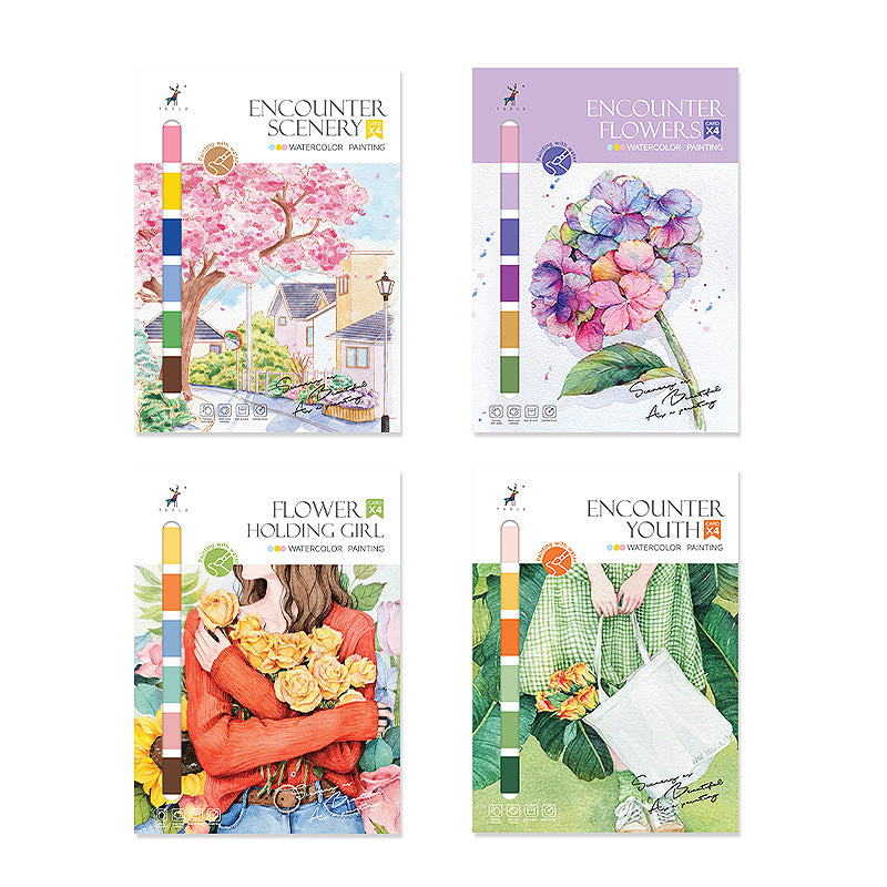 Creative Watercolor Decompression Color Filling Painting Book