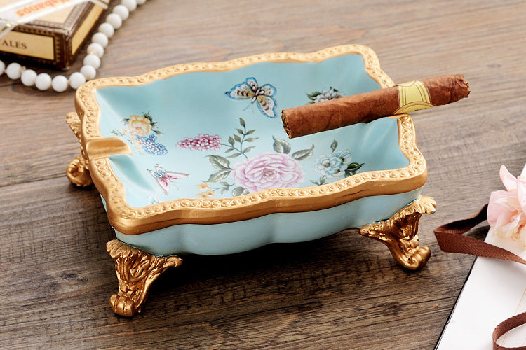 American Resin Creative Living Room Ashtray Decoration Home Office Pastoral Style