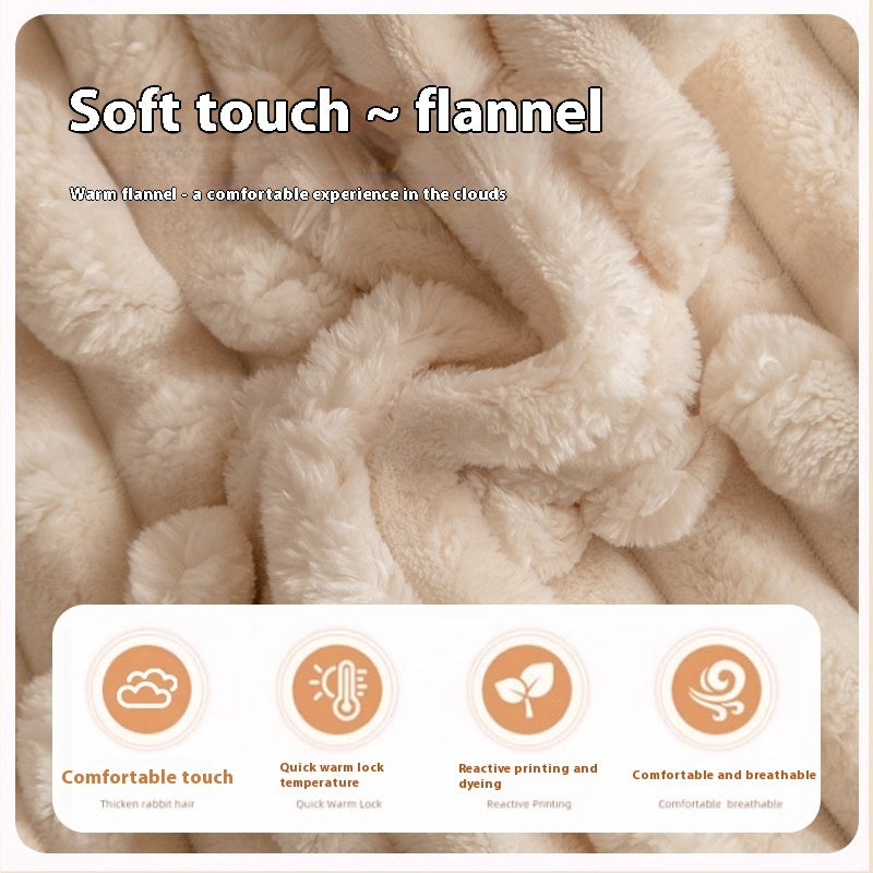 Flannel Sofa Towel Cream Style Cover Blanket