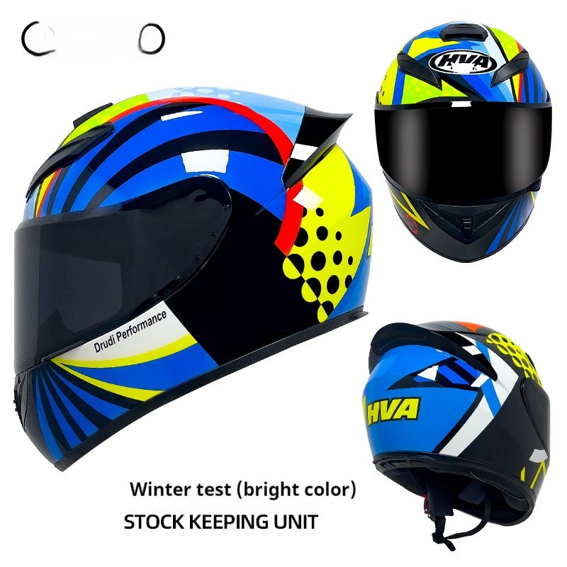 Winter Personality Motorcycle Helmet Four Seasons Knight Bluetooth Locomotive Full Face Helmet