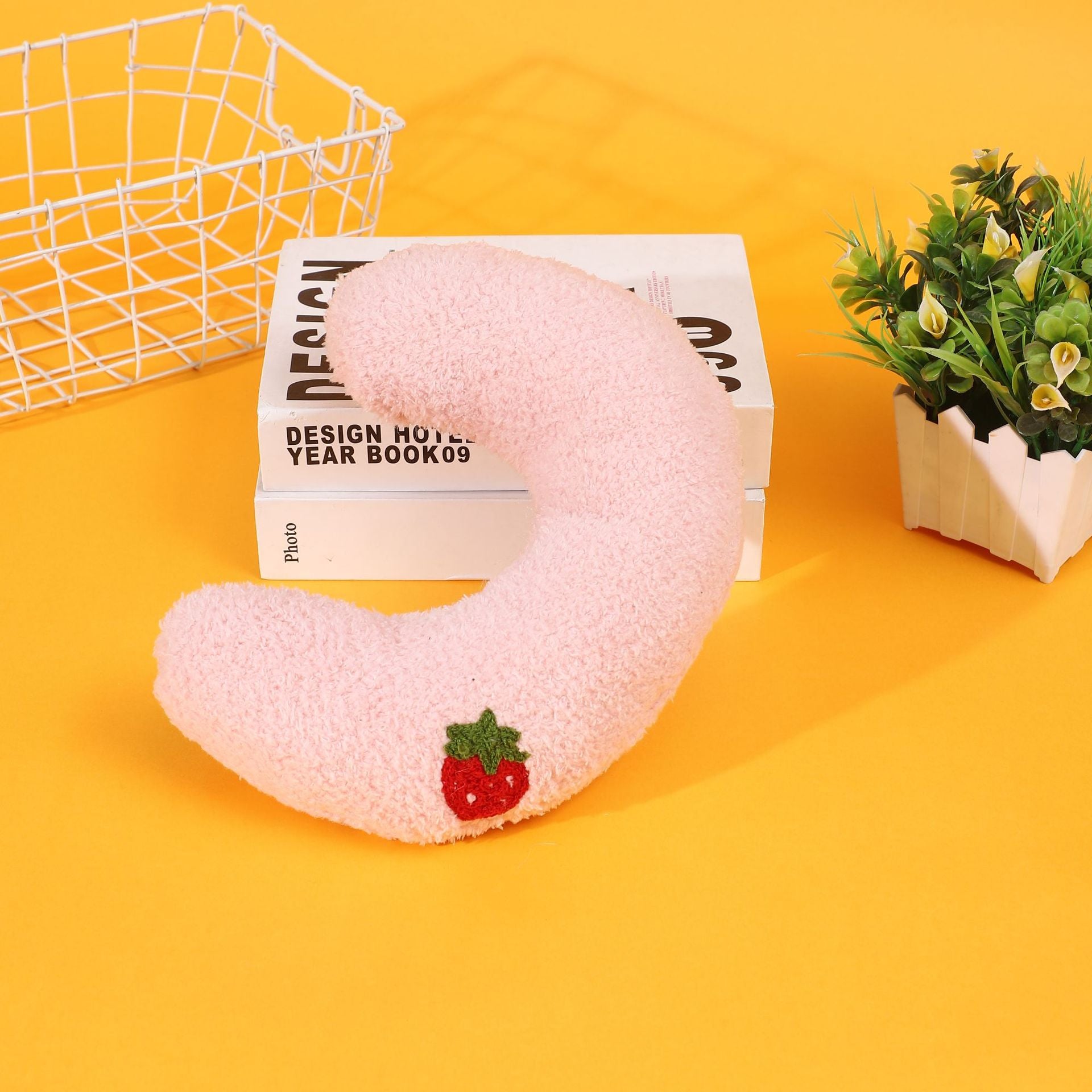 Dogs And Cats To Sleep With Cartoon Pillow Pet Half Moon Pillow Deep Sleep U-shaped Pillow