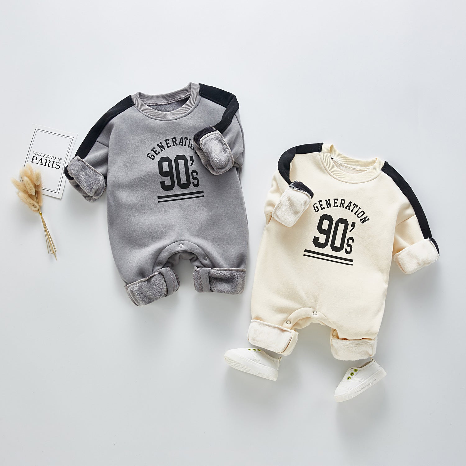 Number and fleece jumpsuit