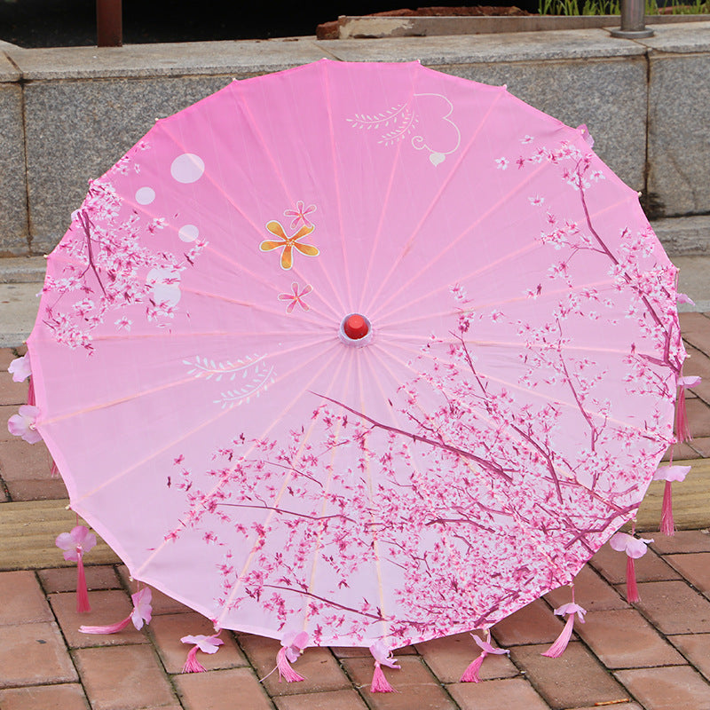 Handmade Dance Performance Printing Silk Umbrella