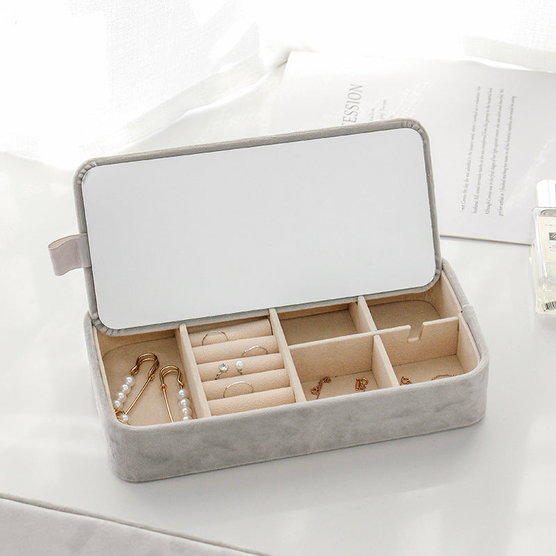 Simple Double Layer Jewelry Storage Box