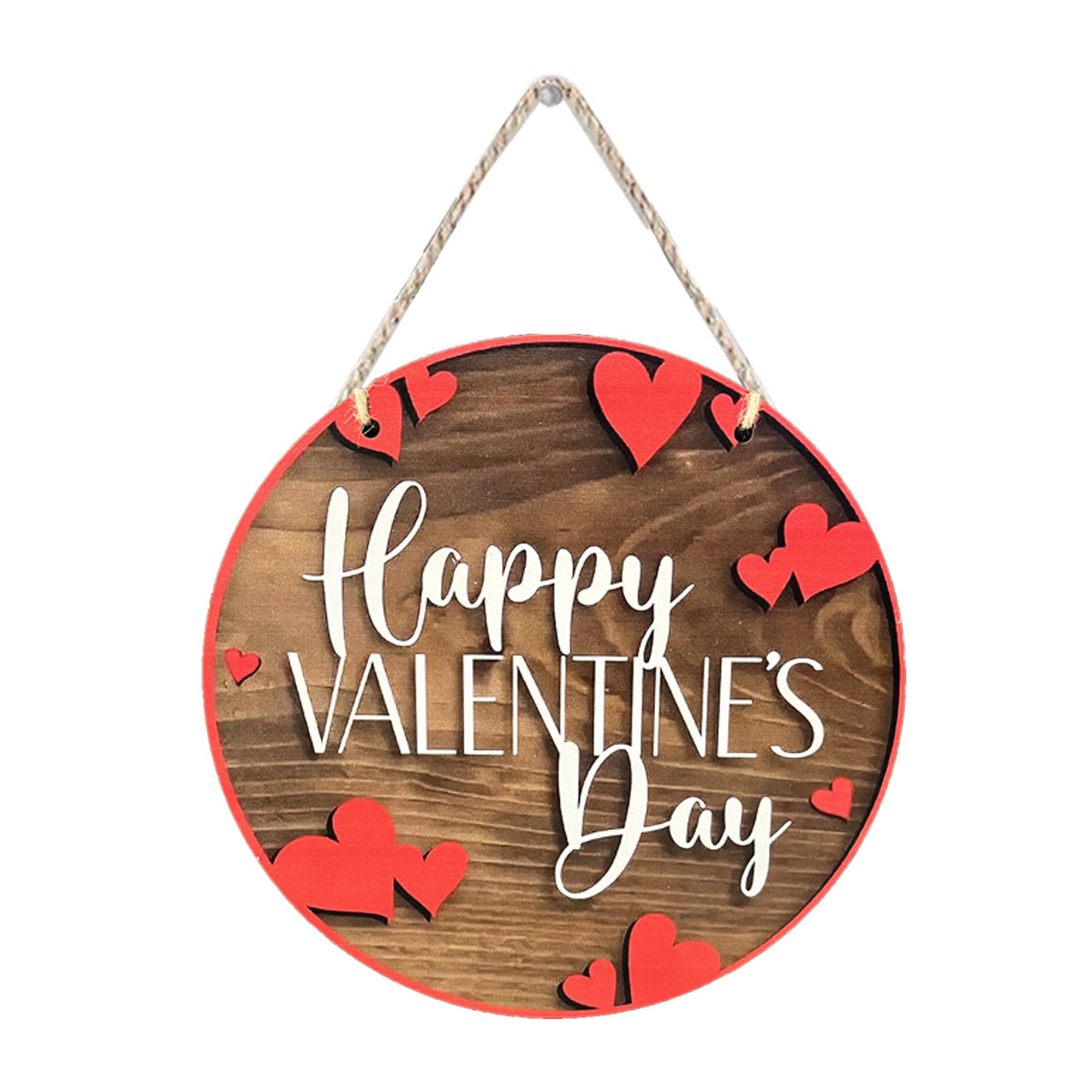 Guirlande de décoration Saint-Valentin en bois à suspendre, pendentif de fête pour la maison