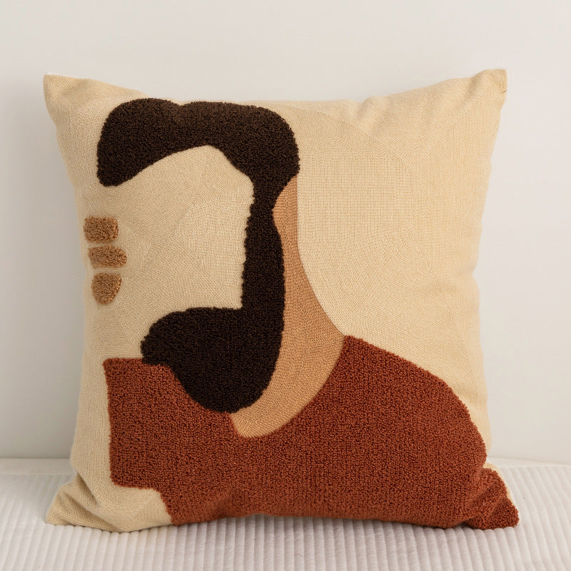 Cotton Living Room Sofa Pillow Abstract Pillowcase