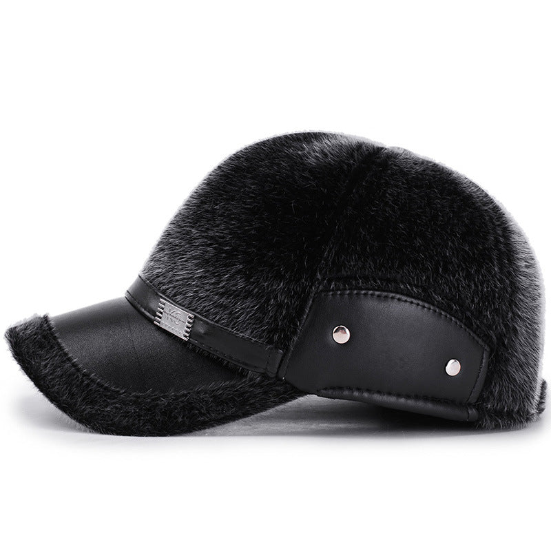 Autumn And Winter Hat Men's Imitation Mink Fur Baseball Cap