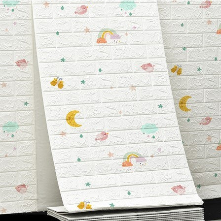 Wallpaper Self Adhesive Bedroom Brick Background Wall Decoration Three-dimensional