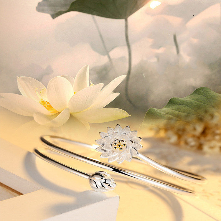Fashion Simple And Creative Lotus Ring Female