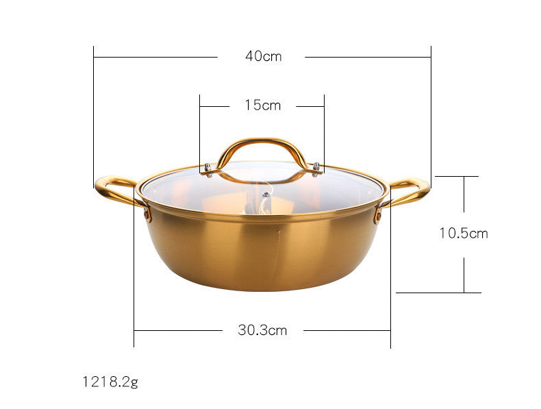 Titanium Plating Stainless Steel Mandarin Duck Hot Pot