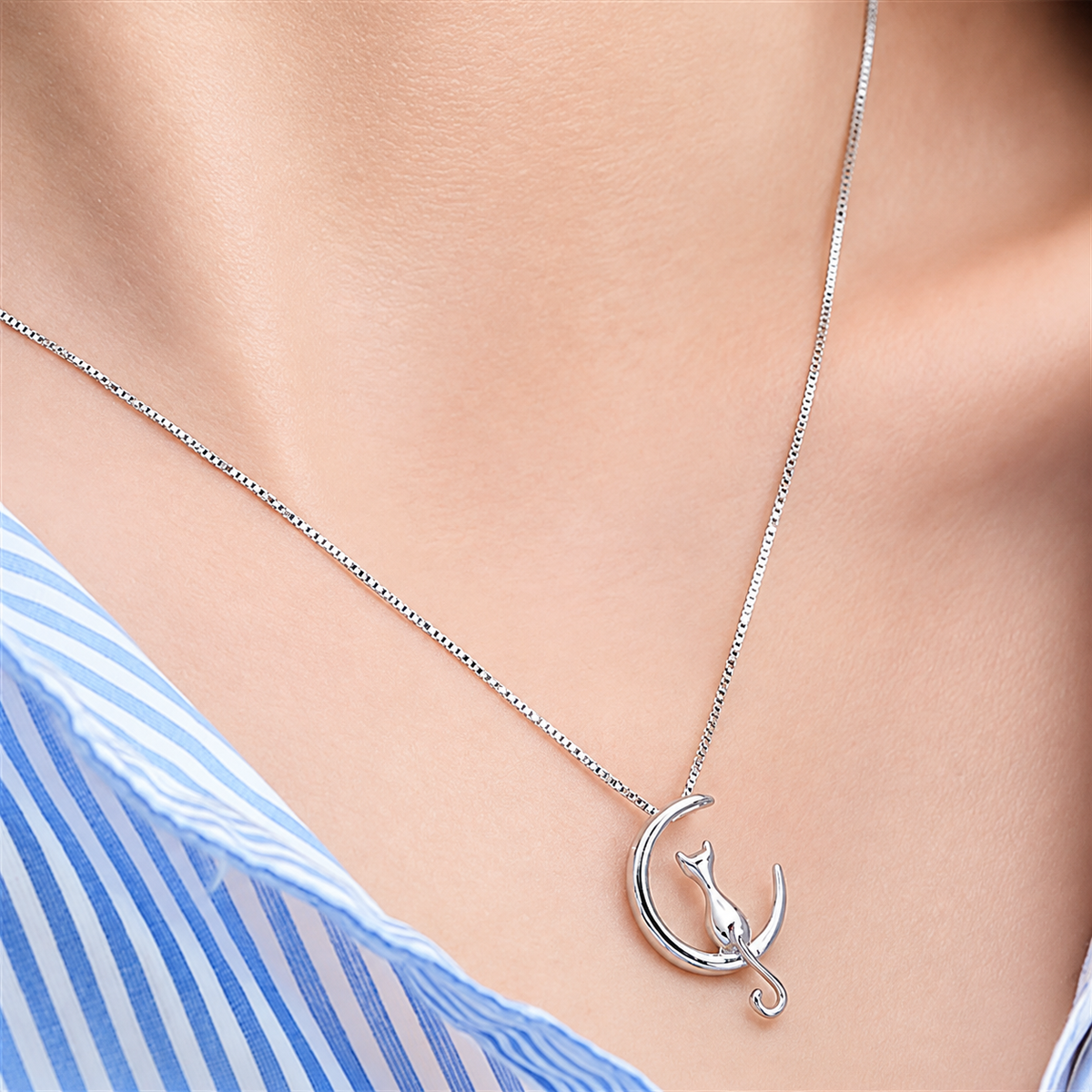 Women's Cubic Zirconia Chain Link Charm Necklace