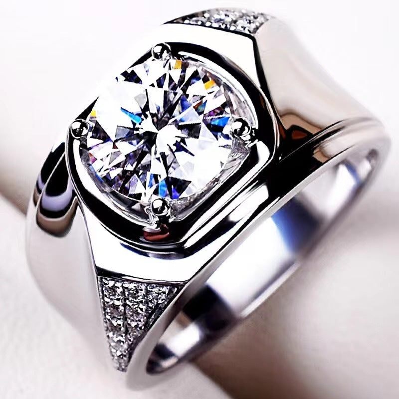 Domineering 2 Karat Diamond Ring Personality Elegant