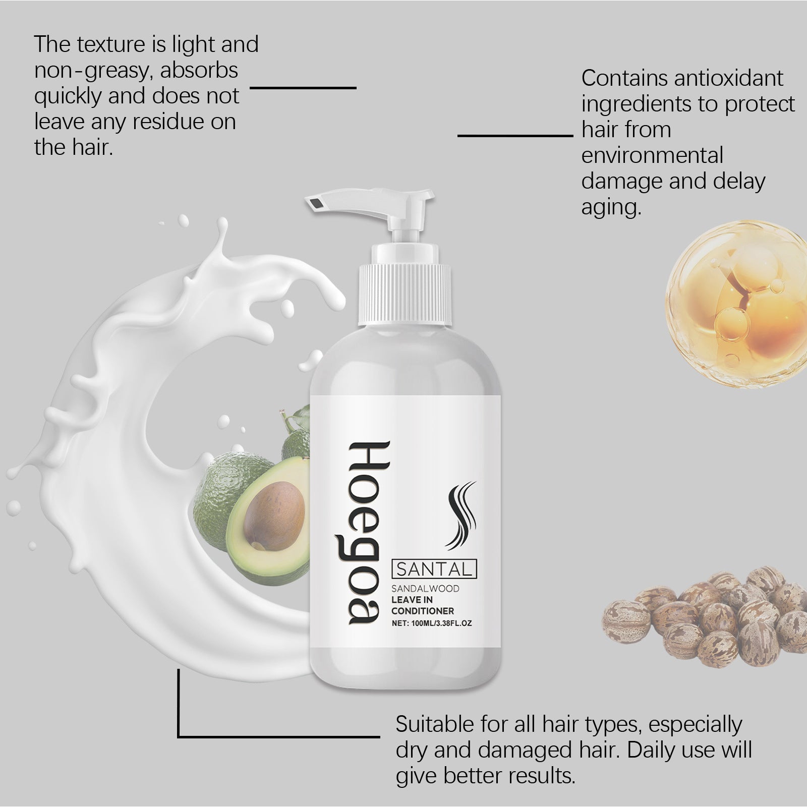 Nourishing And Repairing Frizzy Hair Conditioner Without Washing