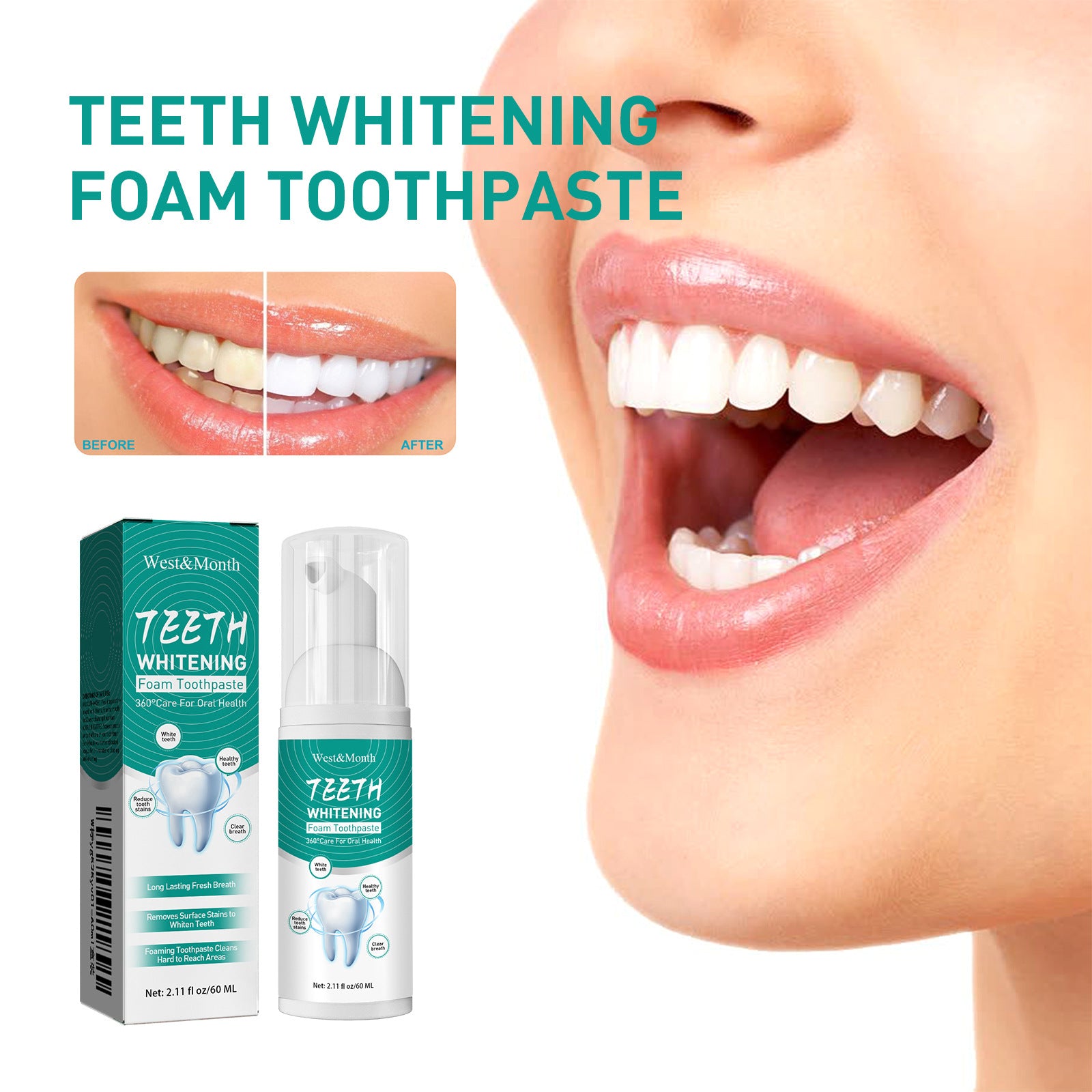 Whitening Toothpaste Moth-proof Cleaning Teeth Stains Gum Care