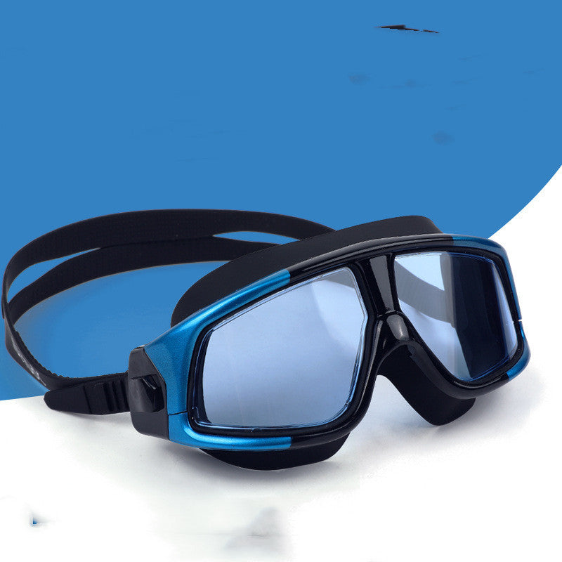 Goggles Electroplating Waterproof Big Frame Transparent Myopia Swimming Diving Goggles For Adults