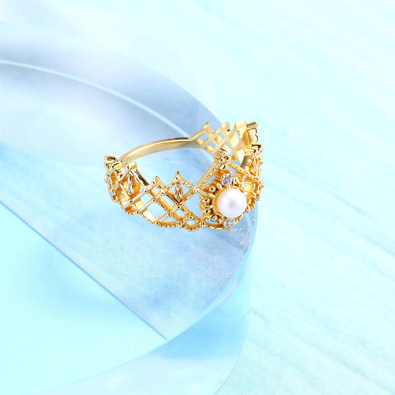 Women's Natural Freshwater Pearl Ring