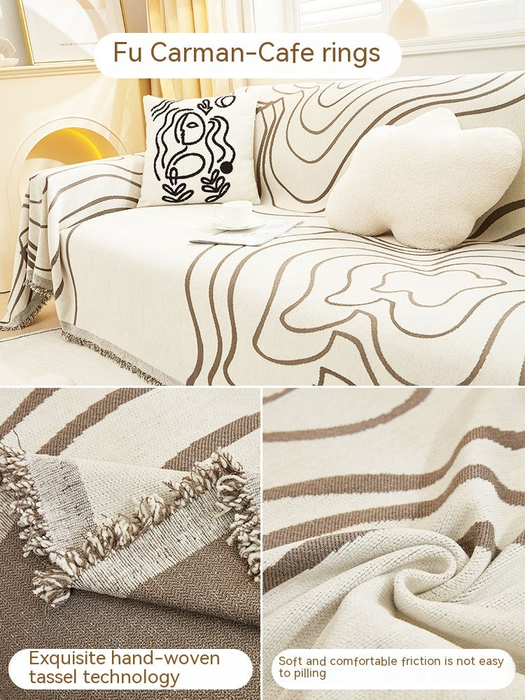 Sofa Slipcover All-inclusive Chenille Anti-scratching Anti-Gray