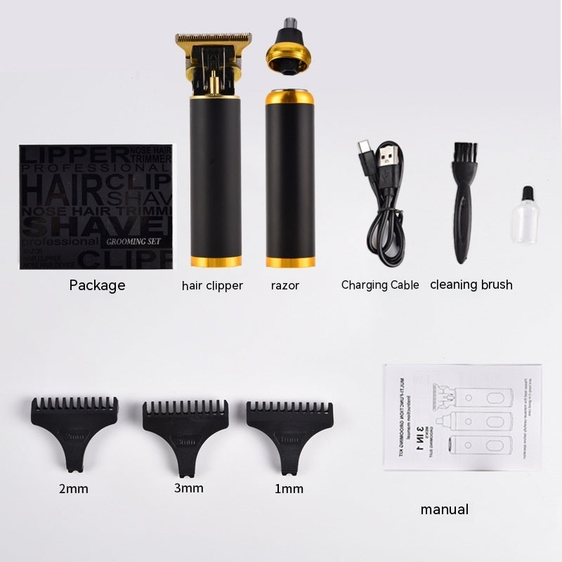 Household Three-in-one Set Self-service Electric Hair Cutting Knife