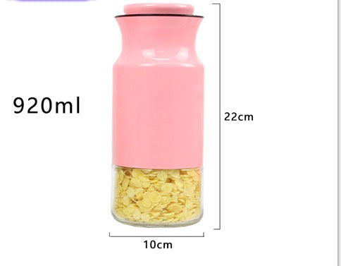 Glass Oil Bottle Stainless Steel Color Kitchen Seasoning Bottle