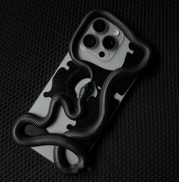 Tailed Snake Hollowed Out Decorative Phone Case