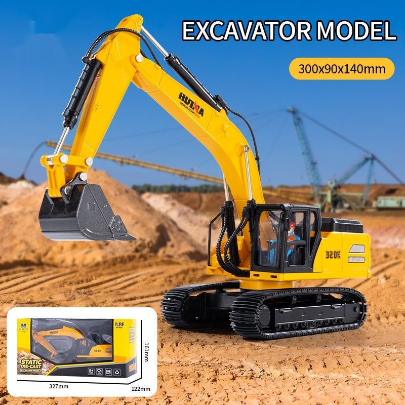 Static Self-unloading Excavator Simulation Construction Vehicle Toy