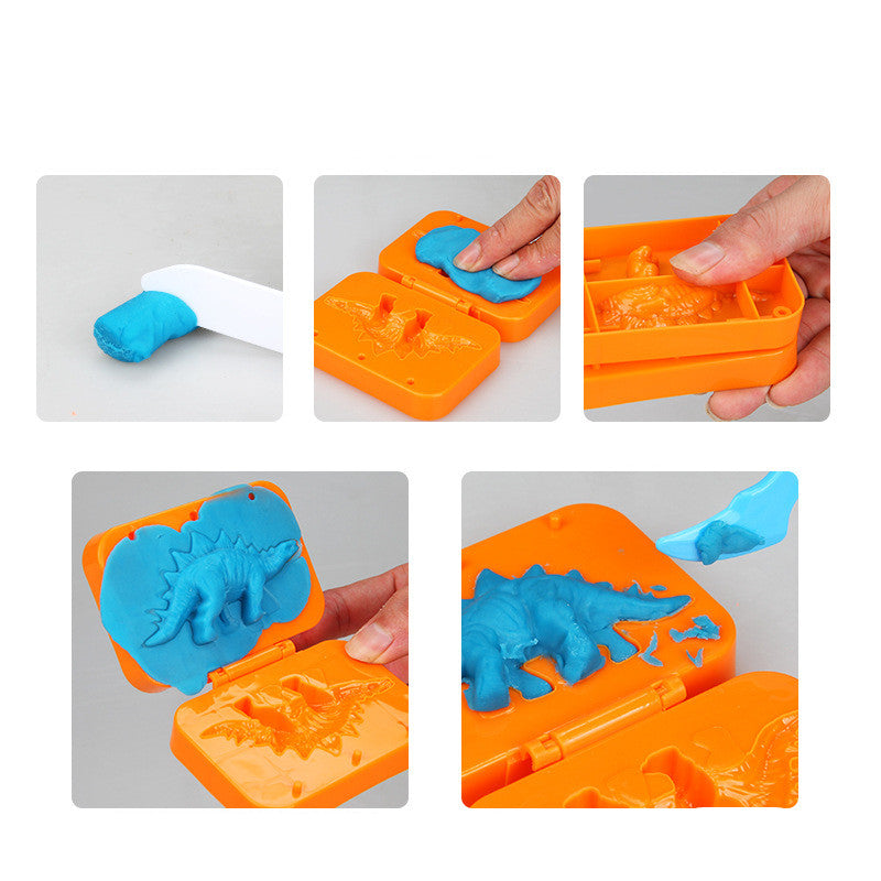 Dinosaur color mud play house toy