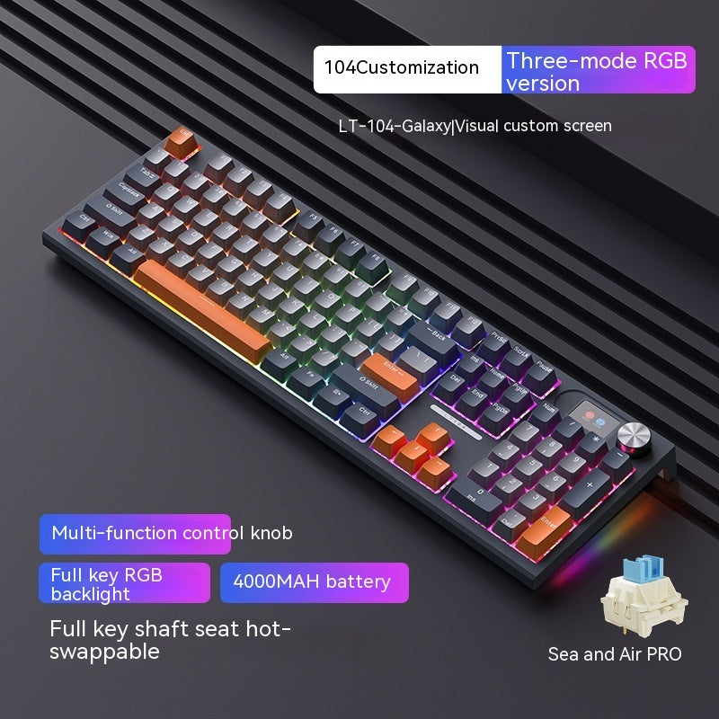 Clavier mécanique sans fil Bluetooth trimode