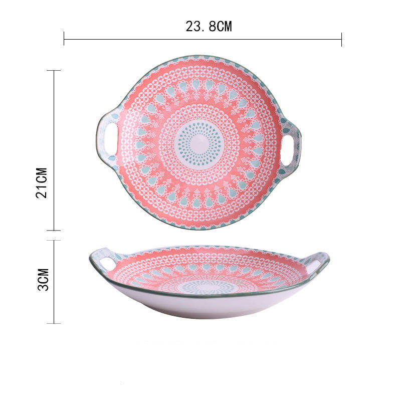 Bakeware Ceramic Cheese Baked Rice Plate Fruit Plate