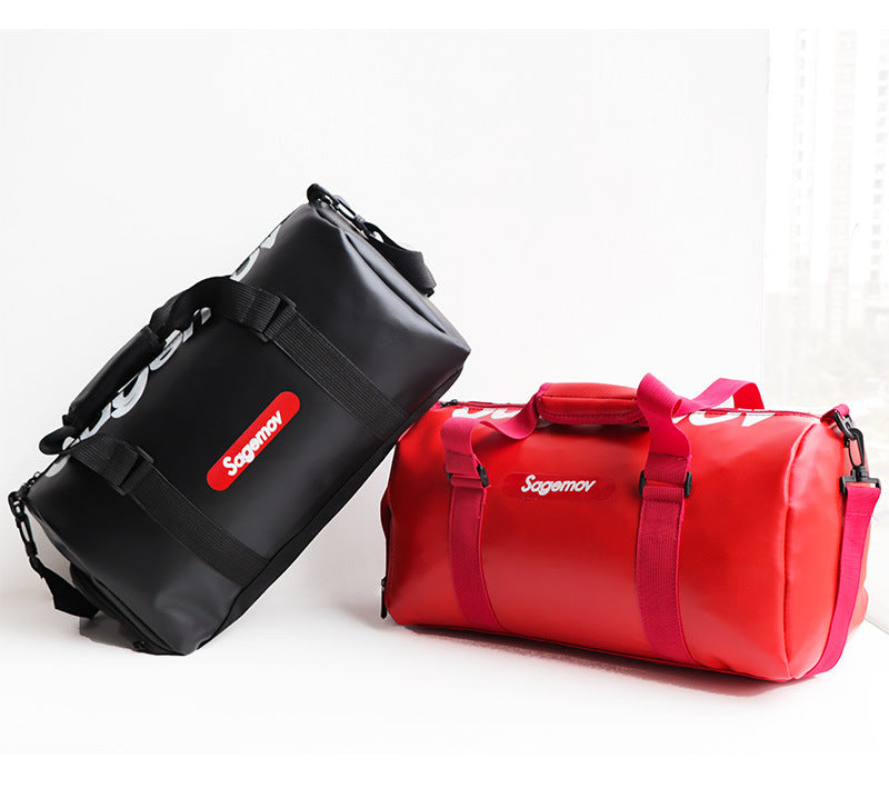 Sac de voyage en cuir synthétique grande capacité bandoulière sport