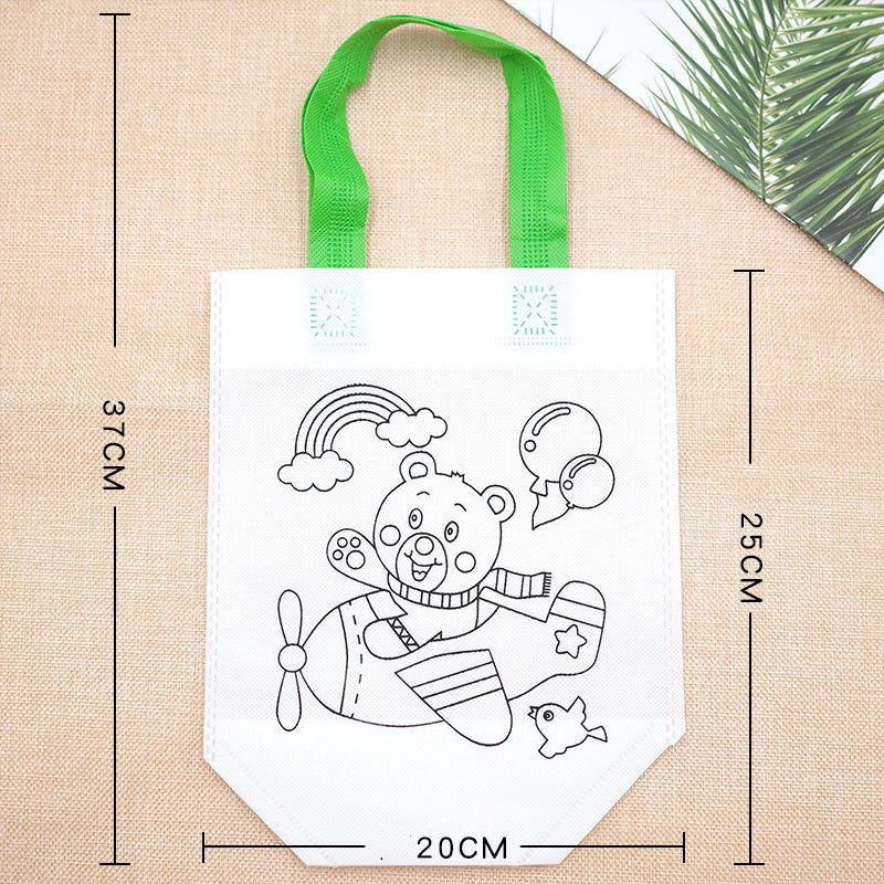 Non-woven Children's Hand-painting And Coloring Graffiti Bag