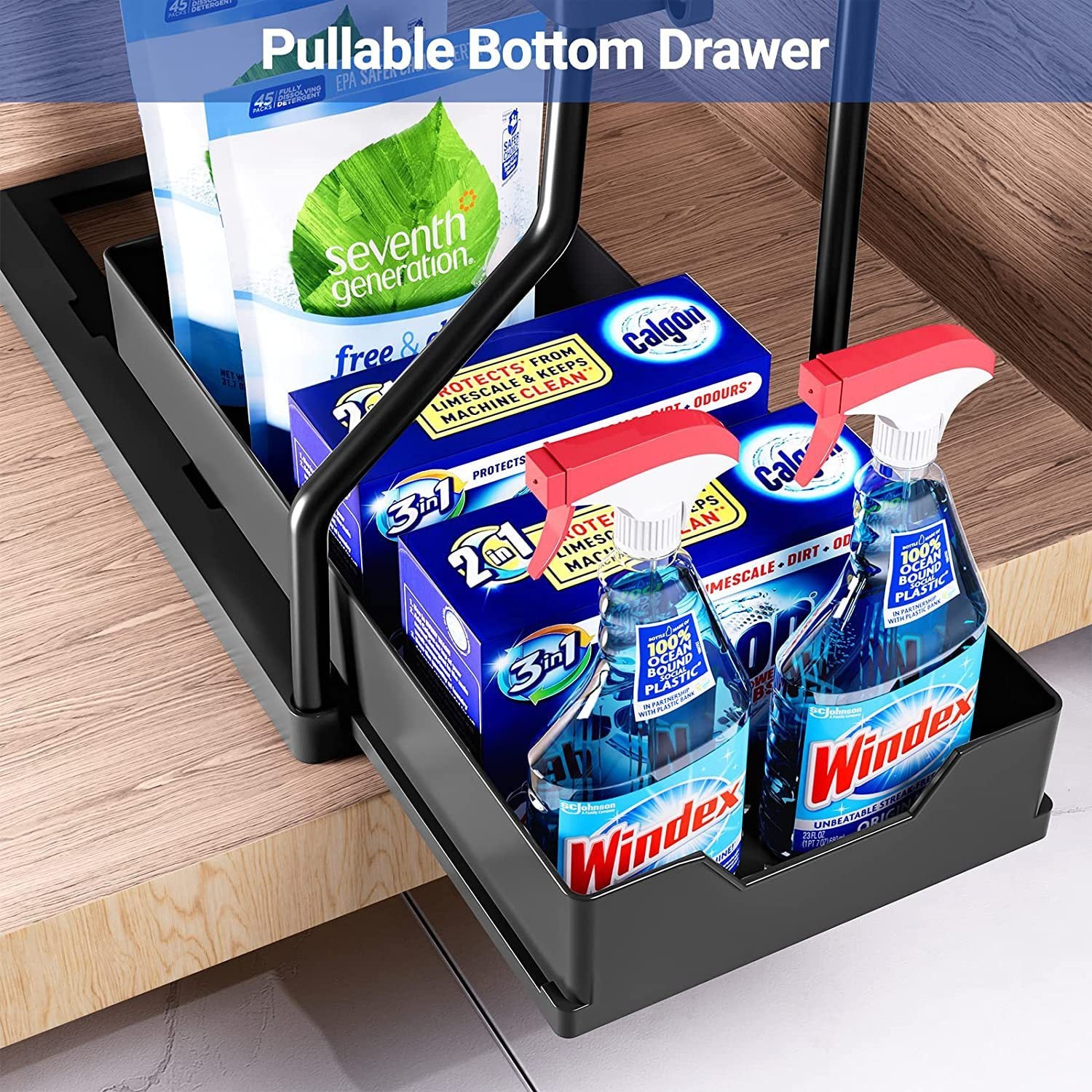 Bathroom Kitchen Sink Storage Rack 2 Floors