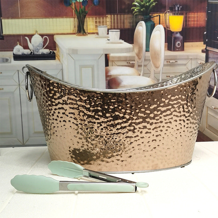 Stainless Steel Electroplating Thickened Ice Bucket