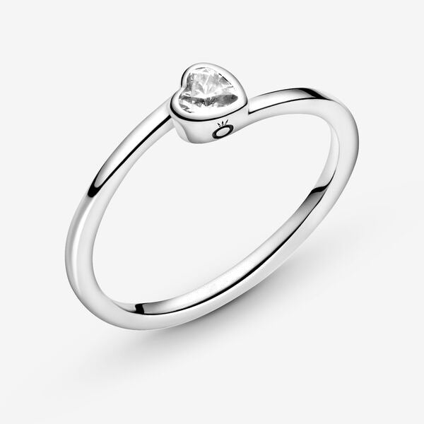 S925 Silver Ring Heart-shaped Ring Female
