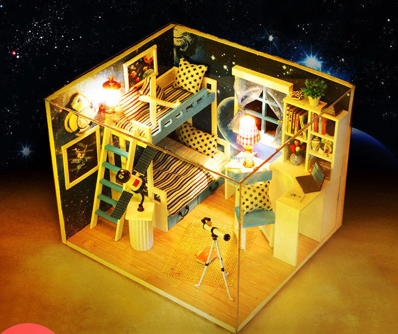 Small house model assembled villa house toy