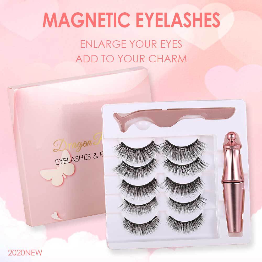 Cils de vison Cils magnétiques 5 paires d'aimants