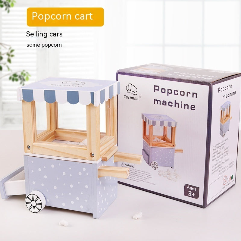 Simulation Play House Selling Car Candy Set Wooden Children Popcorn Wooden Kitchenware