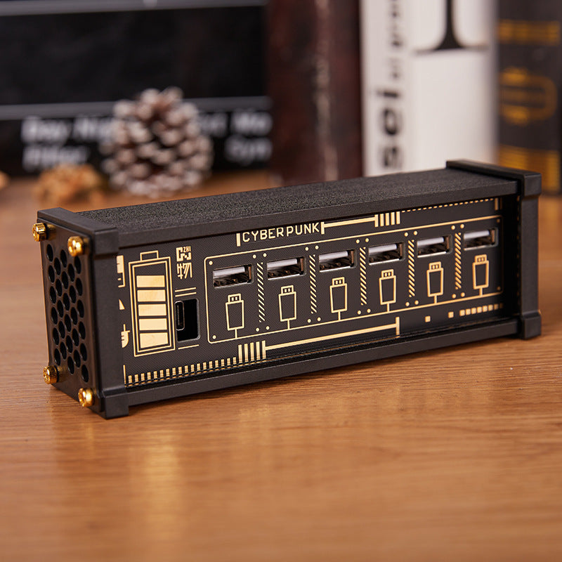 USB Toggle Power Strip Independent Control Retro Gold Plated