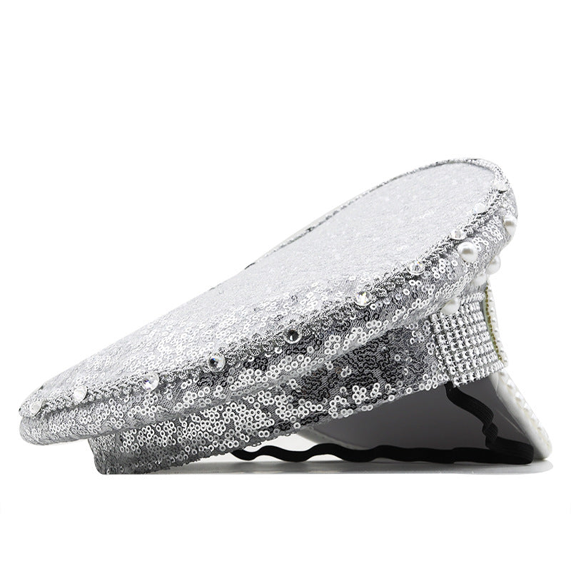 Silver Sequin Diamond Mounted Camera