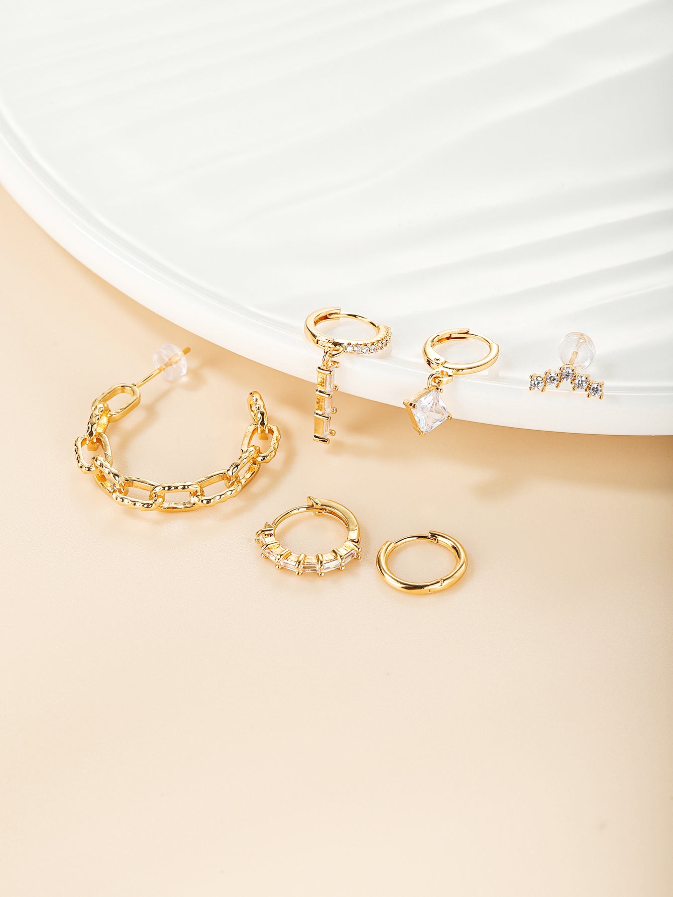 Simple Geometric Personality Metal Earrings
