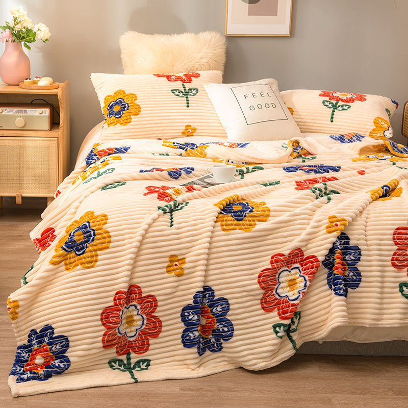Summer Coral Fleece Blanket Thin Spring And Autumn Flannel Blanket