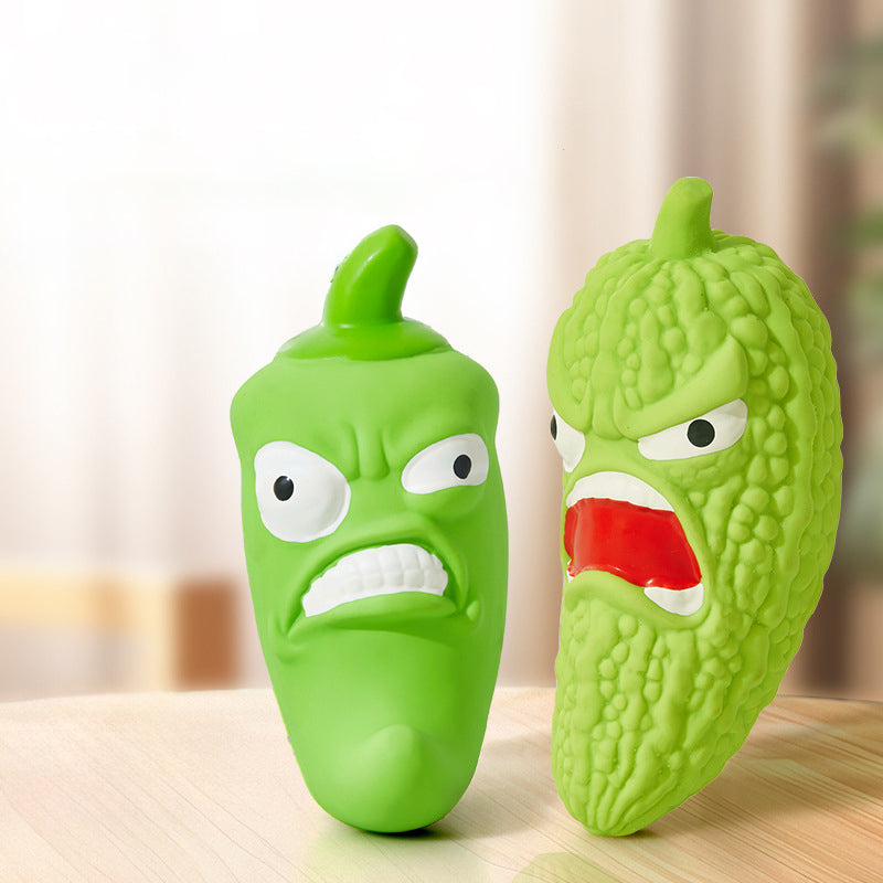 Toy With Pet Sound Bitter Melon Chili Grinding Teeth Tooth Cleaning Bite Resistance Boredom Relief Device Dog Toy