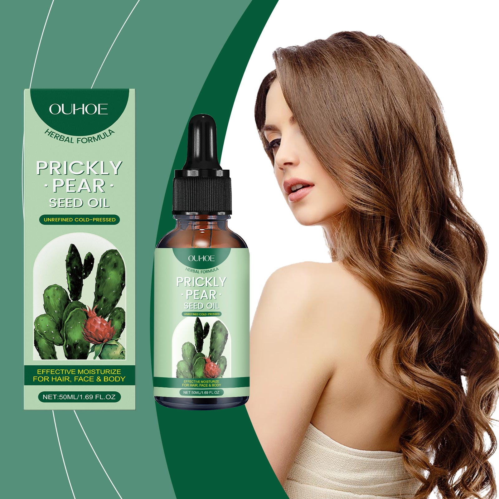 Huile essentielle de massage au cactus, hydratante, douce, pour les cheveux et la peau du corps entier, soin corporel à base de plantes