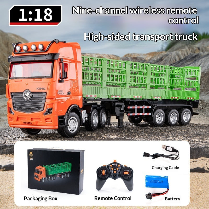 Alloy High-rail Electric Remote-control Engineering Vehicle Toy