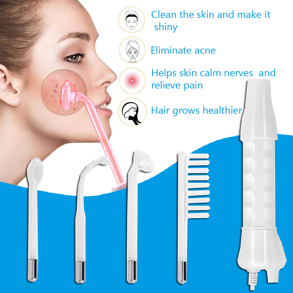 Instrument électrothérapeutique et de coiffage avec sérum facial à l'acide hyaluronique