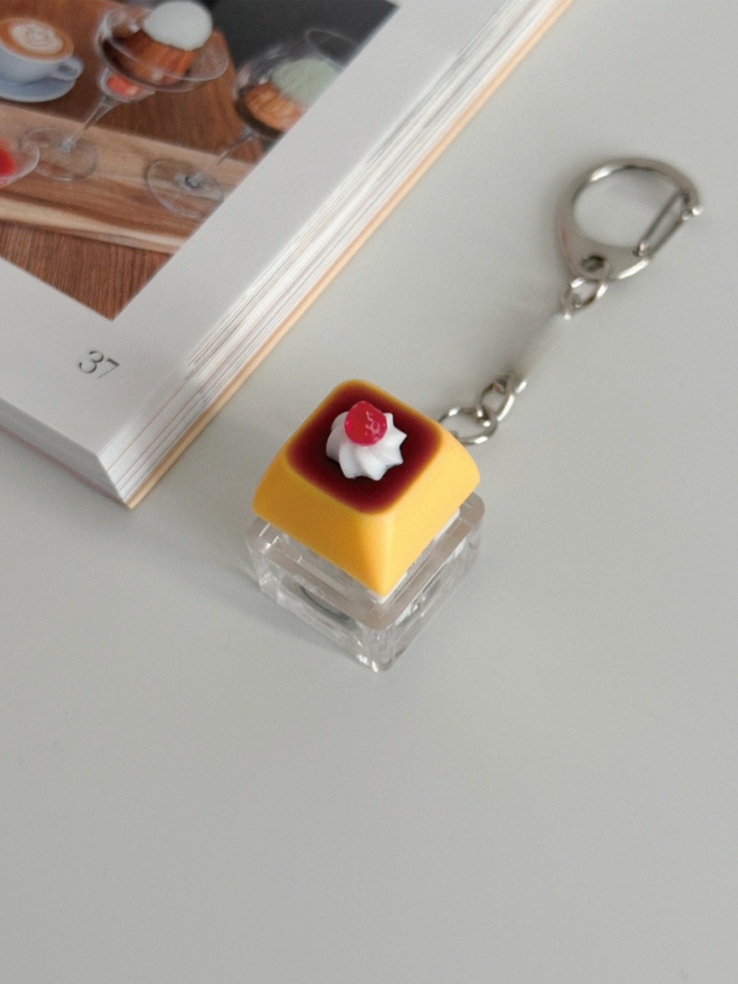 Korean-style Instagram-inspired Cute Pudding Keychain