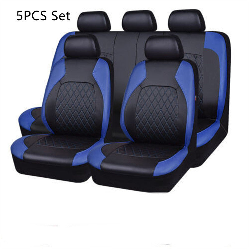 Artificial Leather Car Seat Cover Single Line Diamond Grid