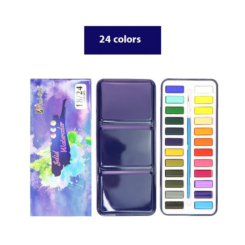 Student Solid Watercolor Watercolor Art Painting Kit